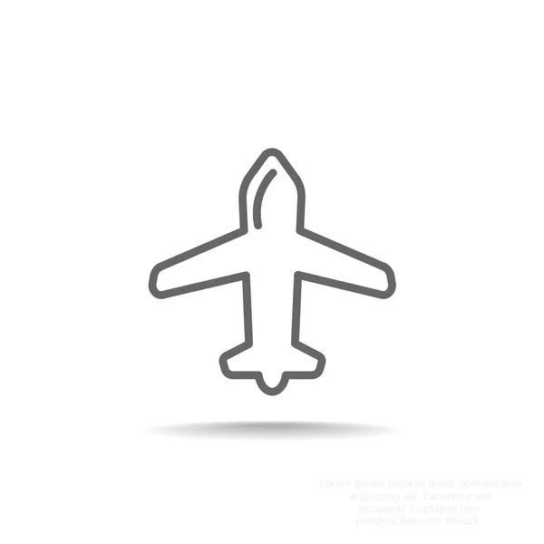 Ikona proste samolotu — Wektor stockowy