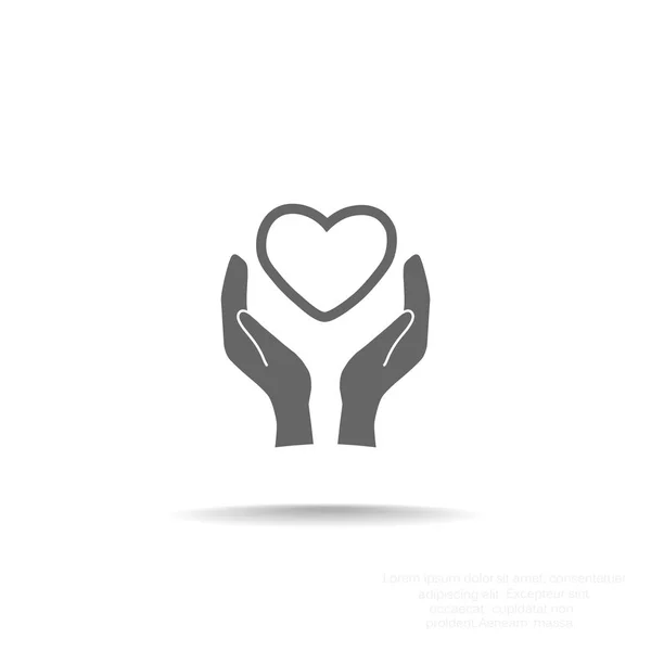 Herz in Händen — Stockvektor