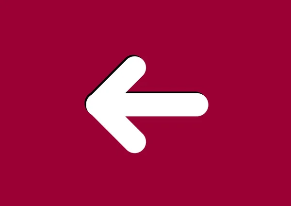 Pilen pekar vänster ikonen — Stock vektor