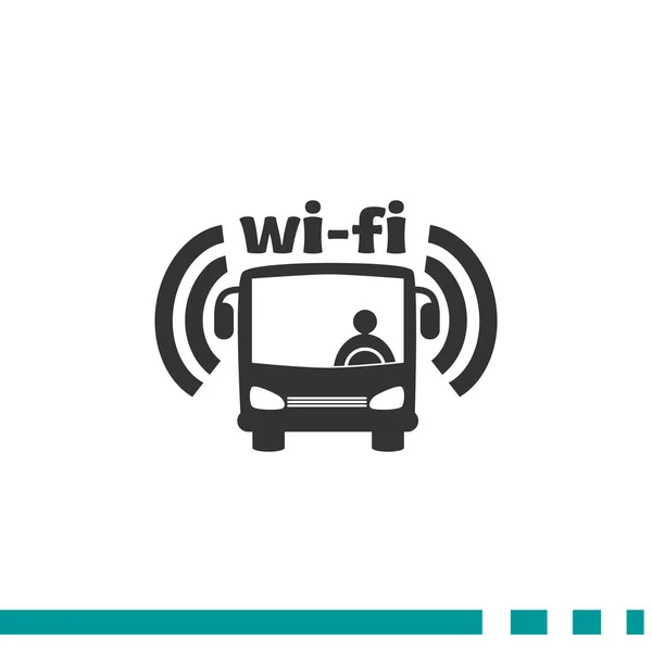 Wi-fi im Busschild — Stockvektor