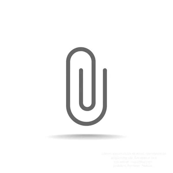 Clip de papel simple icono web — Vector de stock