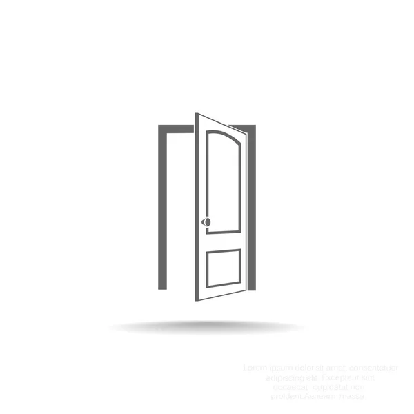 Puerta abierta icono web — Vector de stock