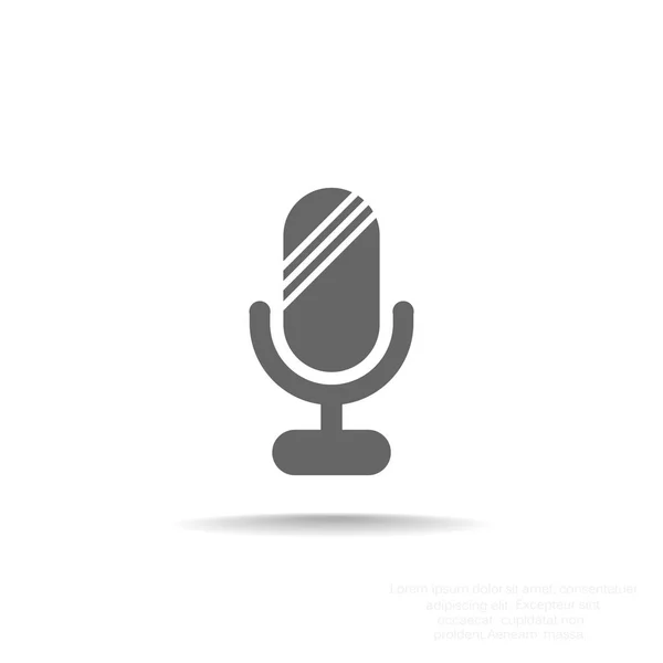 Icône web microphone simple — Image vectorielle