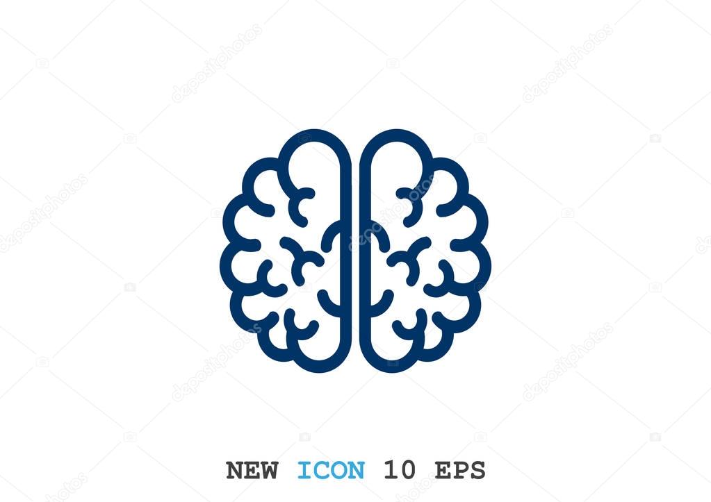 Human brain web icon