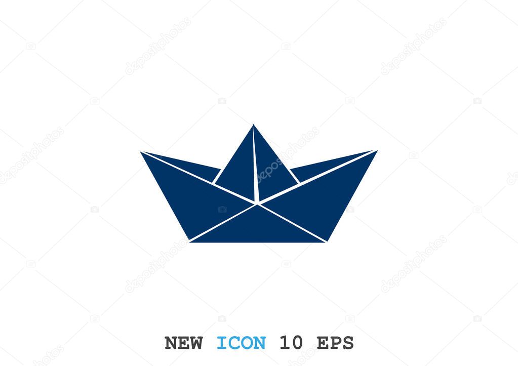 Paper ship simpe web icon