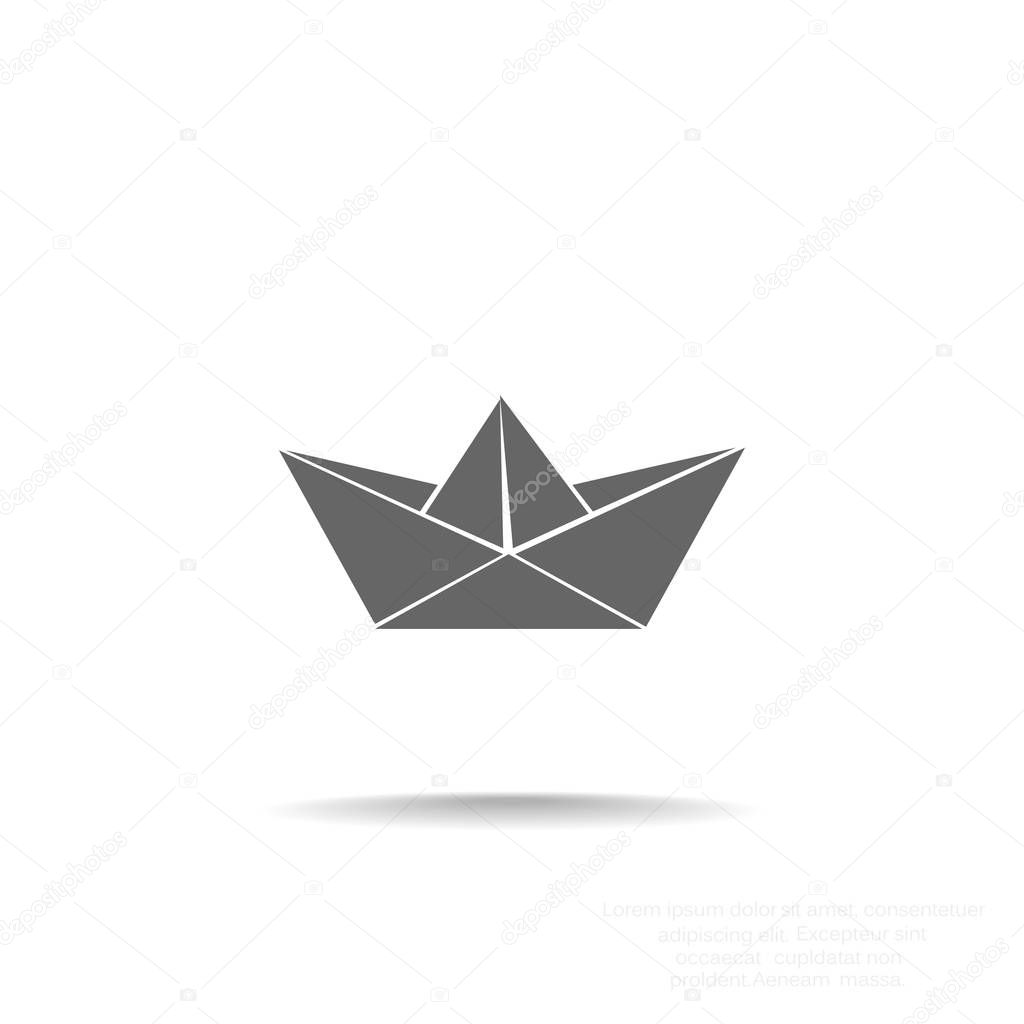 Paper ship simpe web icon