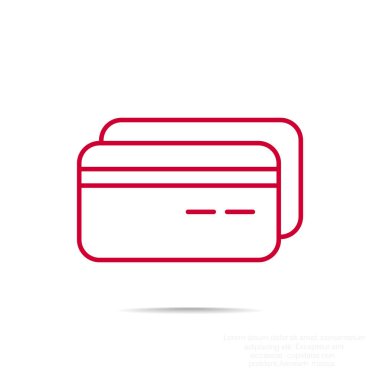 Plastik kart basit web simgesi