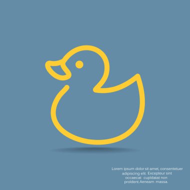 Basit oyuncak ördek simgesi