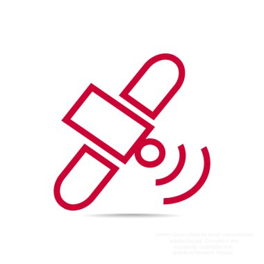 Uzay İstasyonu ince çizgi simgesi