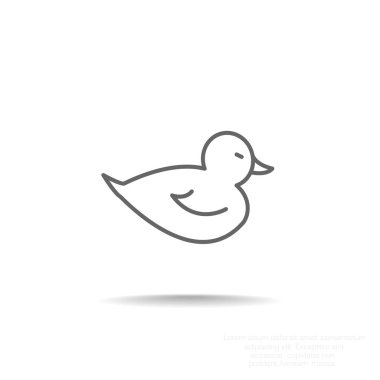 Basit oyuncak ördek simgesi