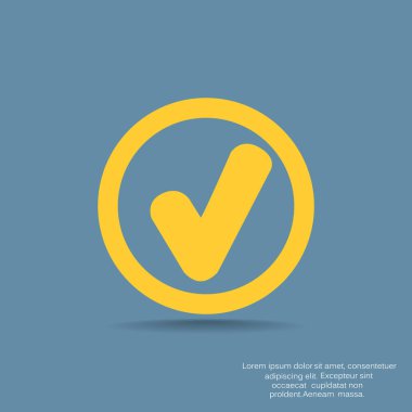 Chek işareti ile kene simgesi