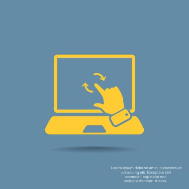 Dokunmatik ekranda dizüstü web simgesi