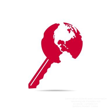 Dünya web simgesi anahtarı