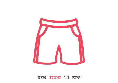 Şort düz simgesi