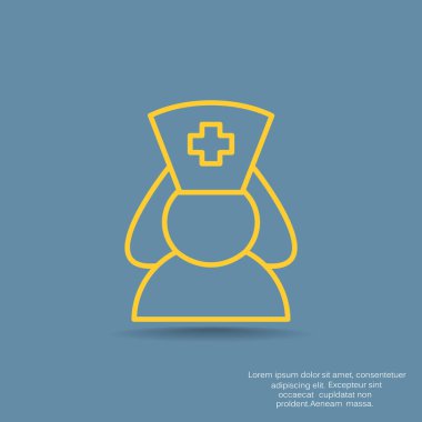 Hemşire basit simgesi