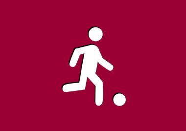 Futbol oyuncu siluet