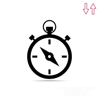 Stopwatch Düz Simgesi