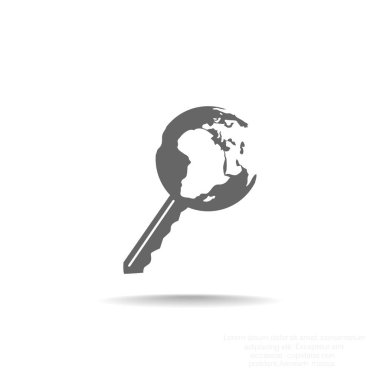 Dünya web simgesi anahtarı