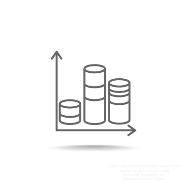 Sütunlar basit web simgesi ile grafik