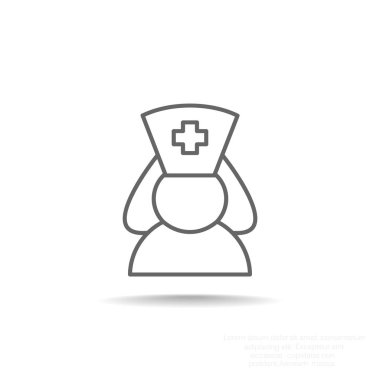 Hemşire basit simgesi
