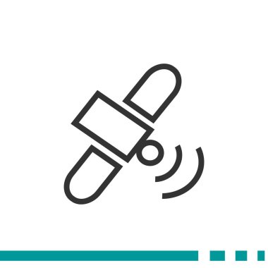 Uzay İstasyonu ince çizgi simgesi