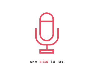 Basit mikrofon web simgesi