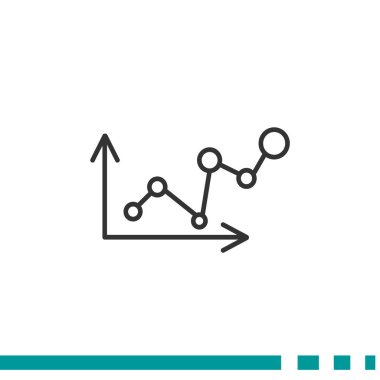 Eğri çizgi grafik simgesini