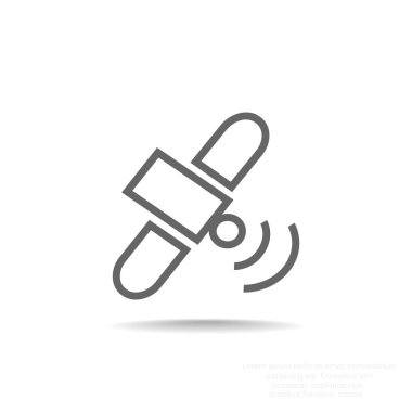 Uzay İstasyonu ince çizgi simgesi