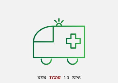 Ambulans araba web simgesi