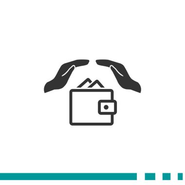 Eller web simgesi ile cüzdan