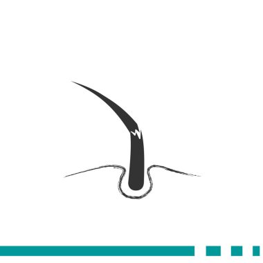 Hasarlı saçın web simgesi