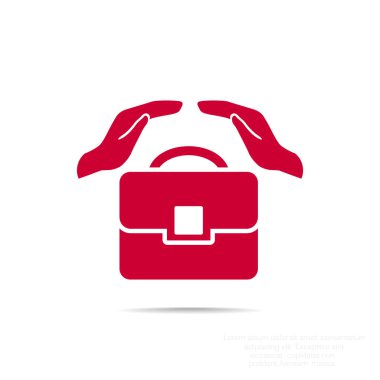 iş tulumu ve eller simgesini