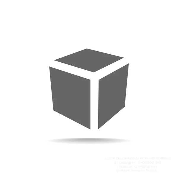 単純なキューブ web アイコン — ストックベクタ