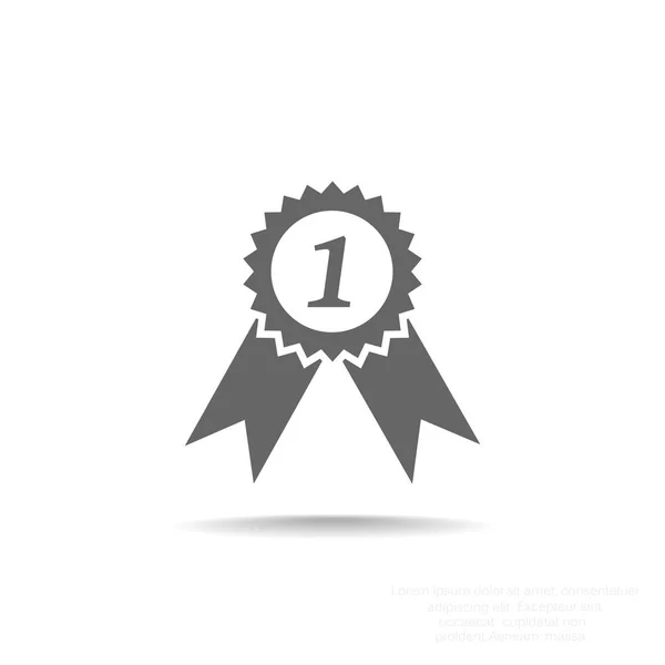 Medaile za první místo web ikony — Stockový vektor