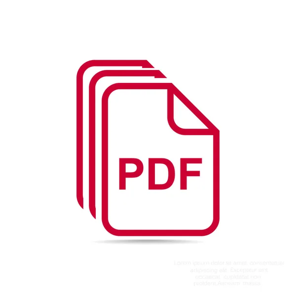 File PDF semplice icona web — Vettoriale Stock