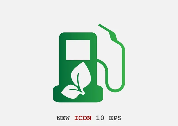 Eco tankstation pictogram — Stockvector