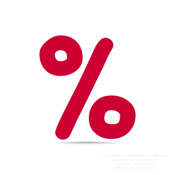 Eenvoudige procentsymbool pictogram — Stockvector