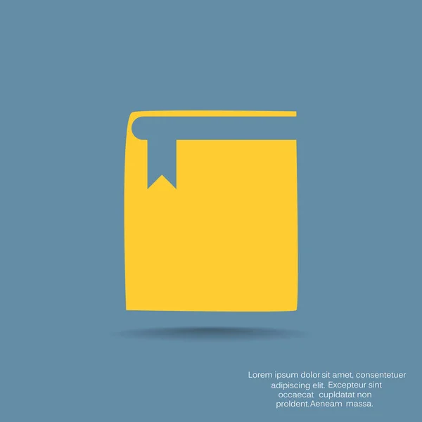 Libro icono web — Vector de stock