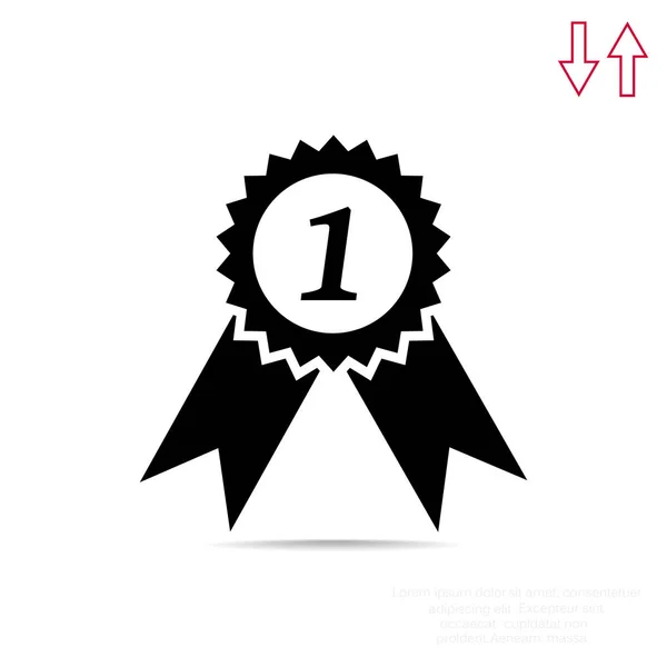 Medal for first place web icon — Stock Vector