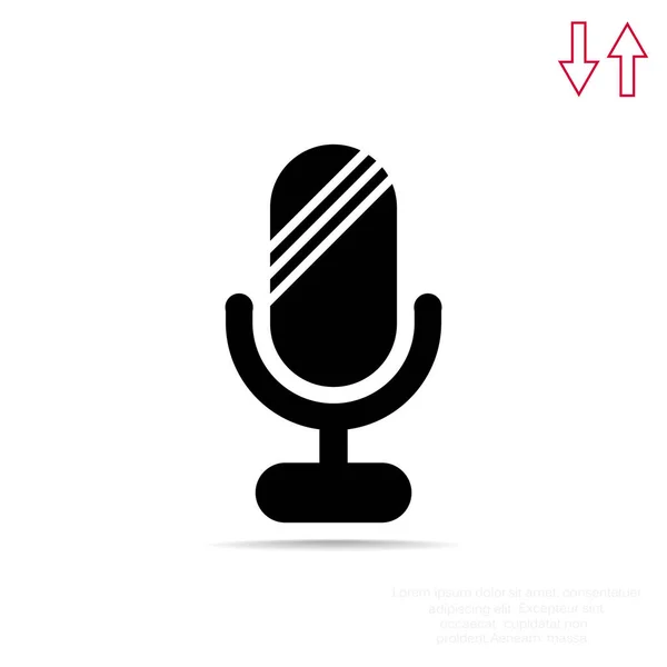 Простая иконка микрофона — стоковый вектор
