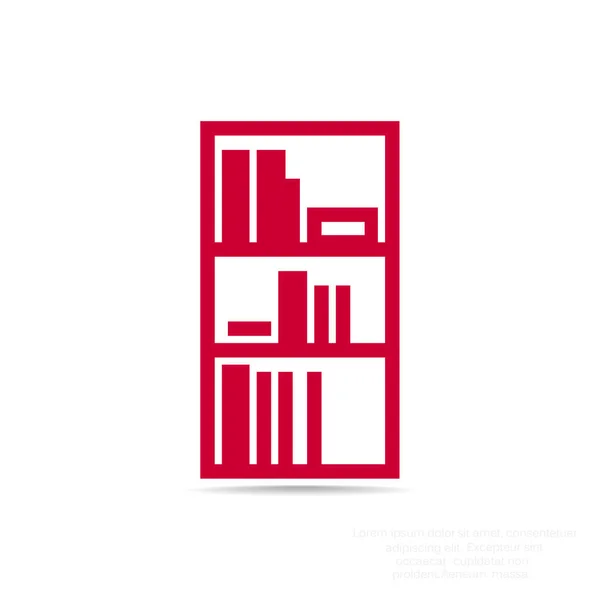 Einfaches Bücherregalsymbol — Stockvektor
