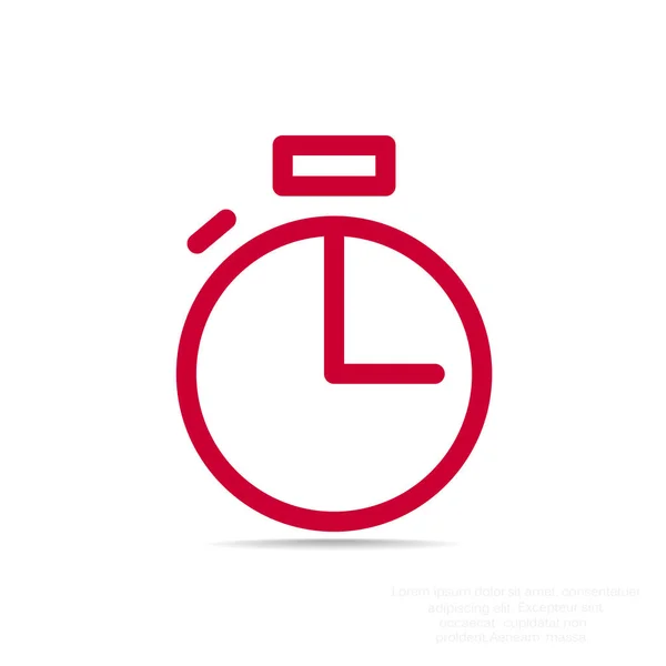 Stopwatch platte pictogram — Stockvector