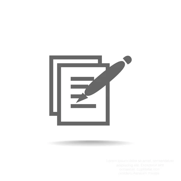 Pen over notepad — Stock Vector