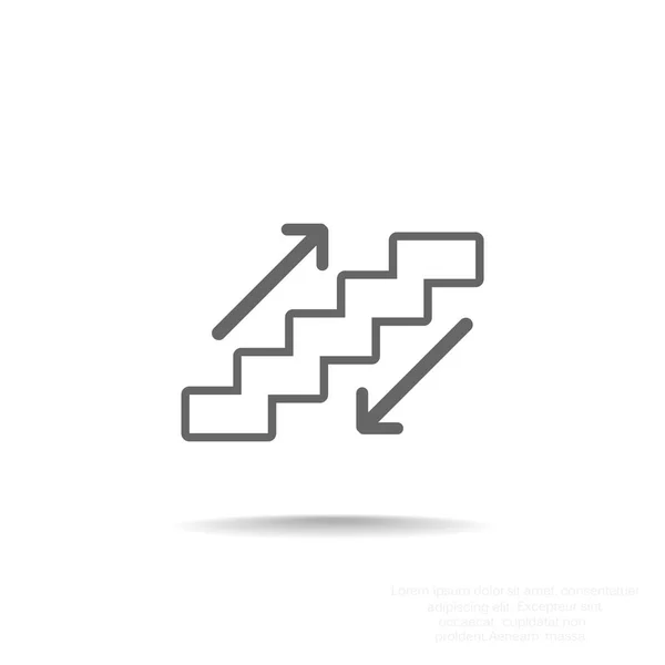 Иконка лестницы — стоковый вектор