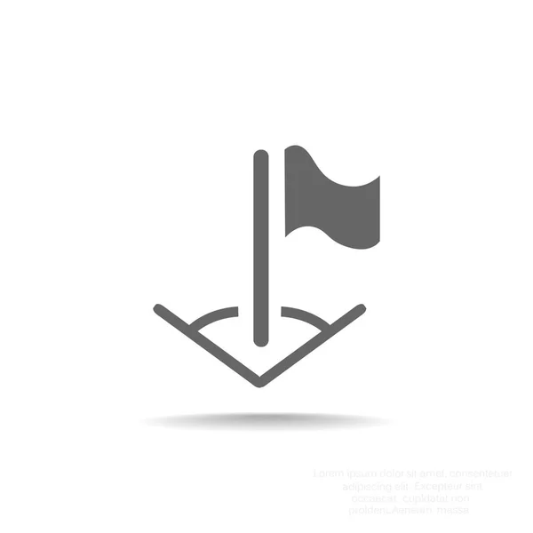 Corner flag icon — Stock Vector