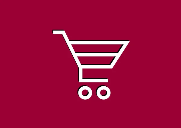 Carro de compras icono web — Vector de stock