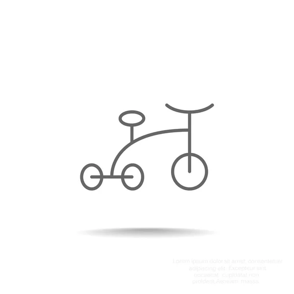 Baby-Dreirad einfache Ikone — Stockvektor