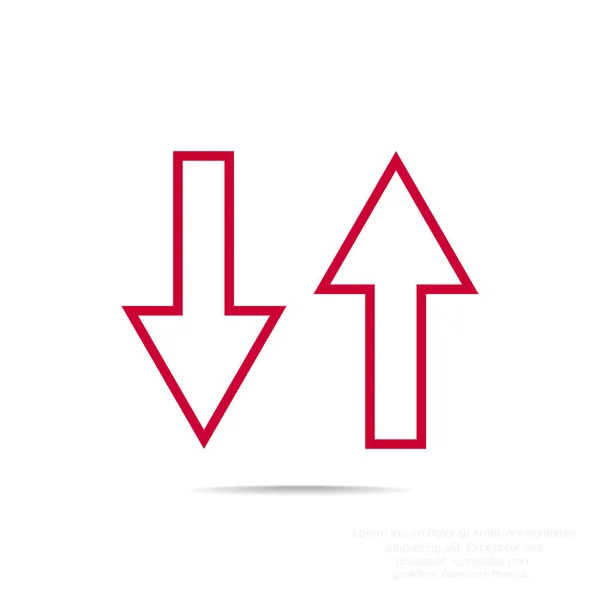 Dos flechas icono — Vector de stock