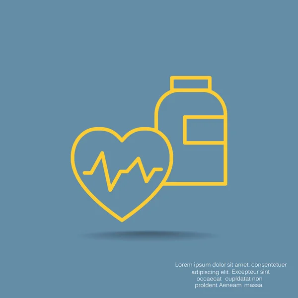 心臓の健康のための治療 — ストックベクタ