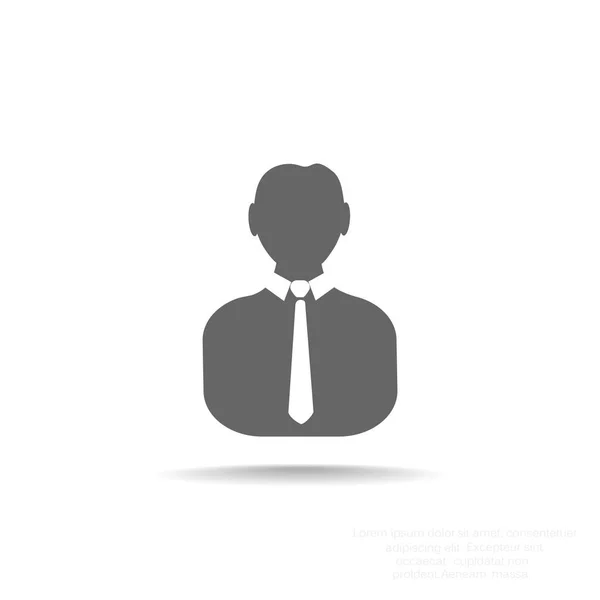 Icône web silhouette homme d'affaires — Image vectorielle